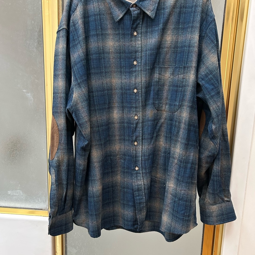 Pendleton Blue and Brown Plaid Men's Shirt